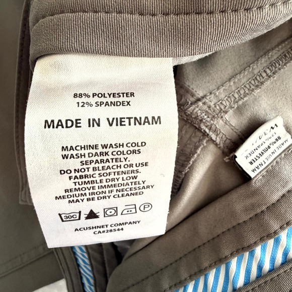 Footjoy Athletic Fit Golf Pants Men's 34x30 Grey Polyester Spandex Athletic Fit - Picture 5 of 11